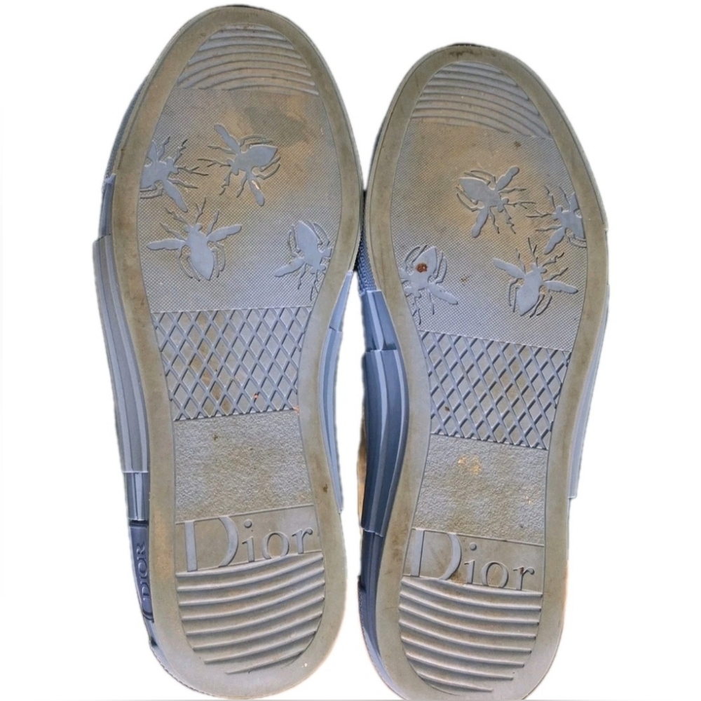 Dior B23 (Unisex) HighTop Canvas Sneakers Blue EU 40 US Men's Size 7 Wmns Sz 8.5 - Picture 10 of 10